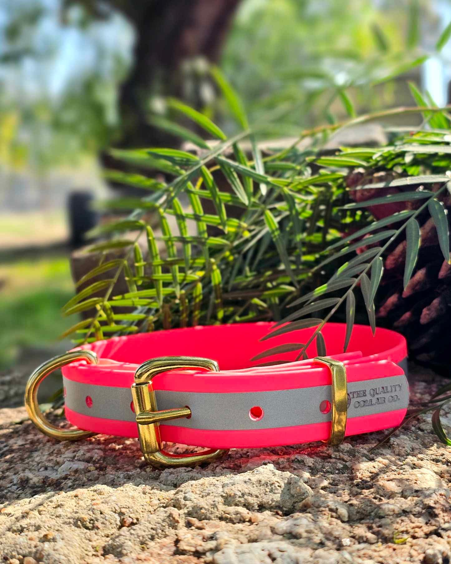 Hi-Viz Reflective Working dog style flat collar (1”/25mm Width)