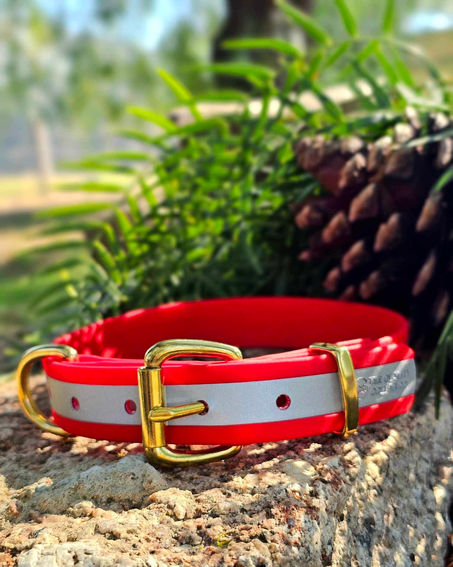 Hi-Viz Reflective Working dog style flat collar (1”/25mm Width)