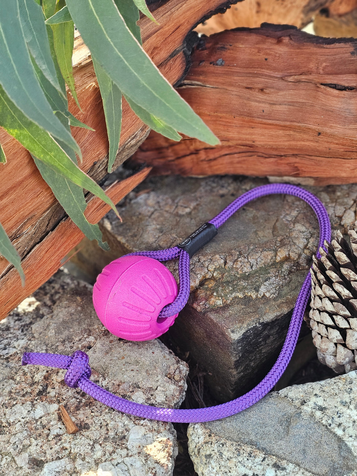 Dura-Foam Ball with Rope Handle by Ruff-Paws!